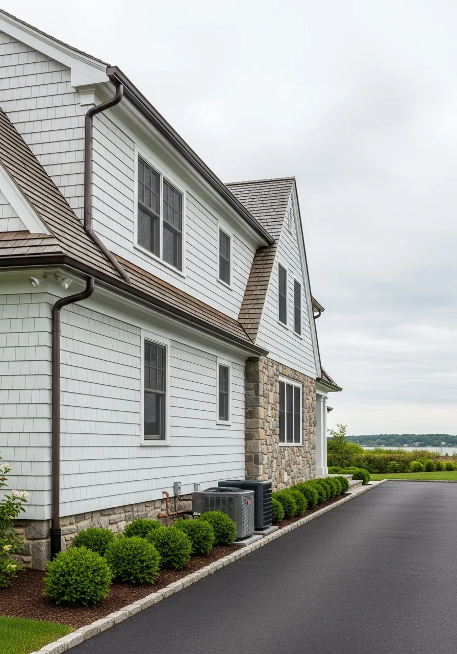 Oyster Bay home exterior showing quality craftsmanship and coastal durability features suited to the North Shore.